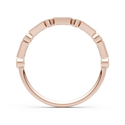 Dainty Alternating Gemstone Band - Baguette & Round