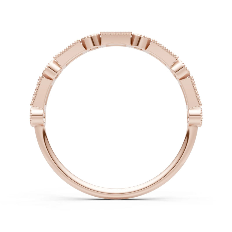Dainty Alternating Gemstone Band - Baguette & Round
