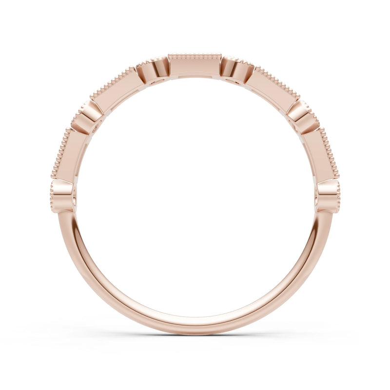 Dainty Alternating Gemstone Band - Baguette & Round