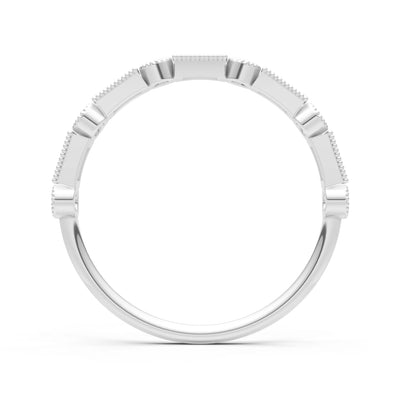 Dainty Alternating Gemstone Band - Baguette & Round
