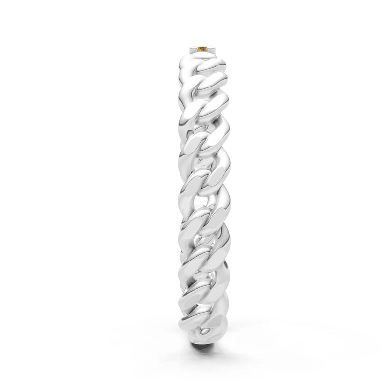 Dainty Chain Link 3-Stone Ring – Round