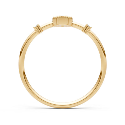 Dainty Gemstone Flower Cluster Ring – Round