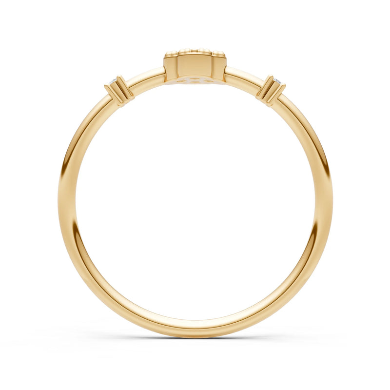 Dainty Gemstone Flower Cluster Ring – Round