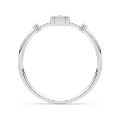 Dainty Gemstone Flower Cluster Ring – Round