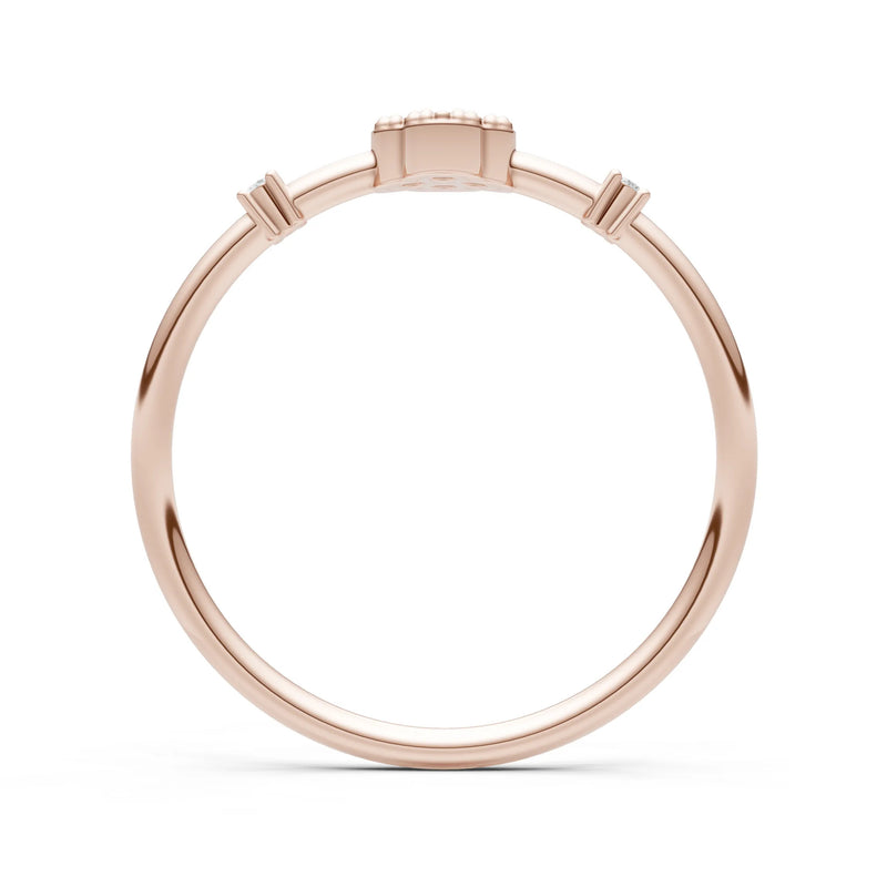 Dainty Gemstone Flower Cluster Ring – Round