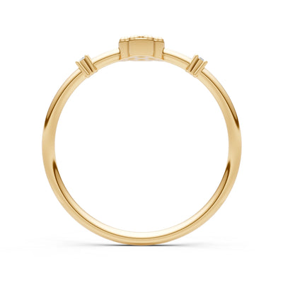Dainty Gemstone Flower Cluster Ring – Round