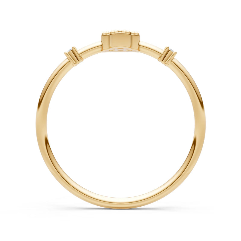 Dainty Gemstone Flower Cluster Ring – Round