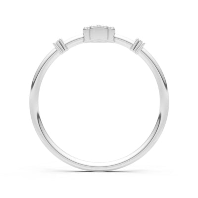 Dainty Gemstone Flower Cluster Ring – Round