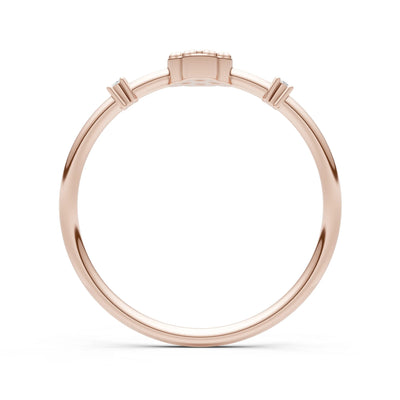 Dainty Gemstone Flower Cluster Ring – Round