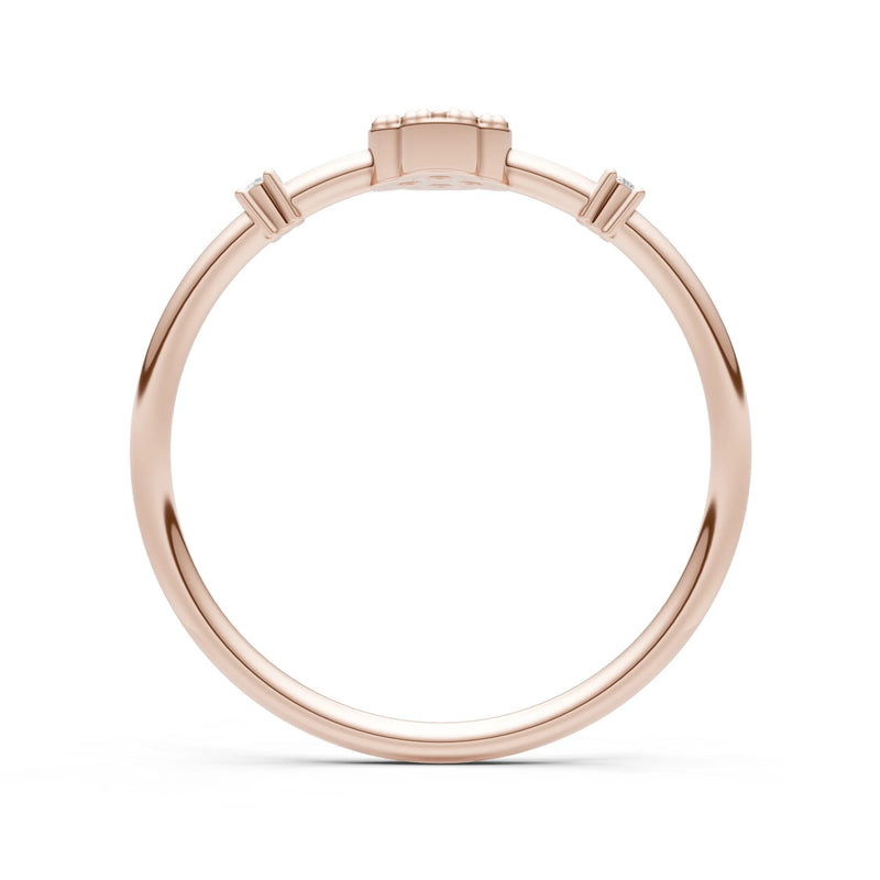 Dainty Gemstone Flower Cluster Ring – Round