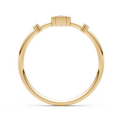 Dainty Gemstone Flower Cluster Ring – Round