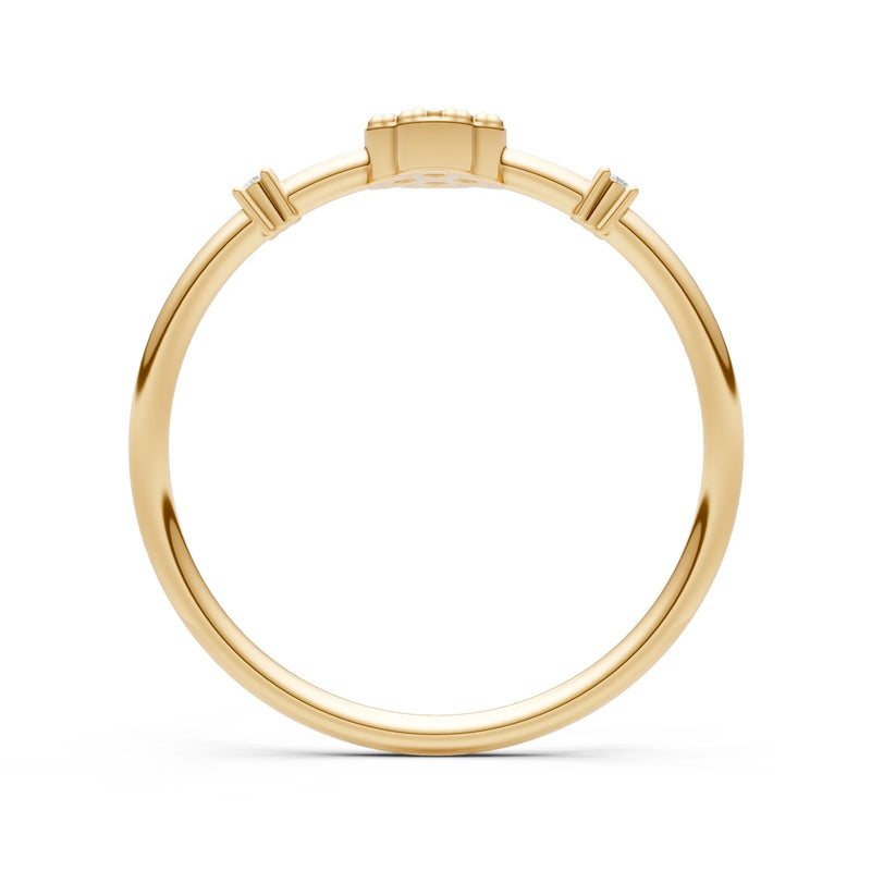 Dainty Gemstone Flower Cluster Ring – Round
