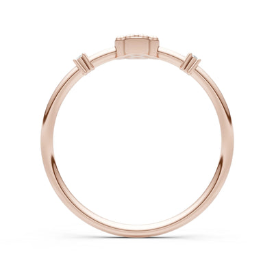 Dainty Gemstone Flower Cluster Ring – Round
