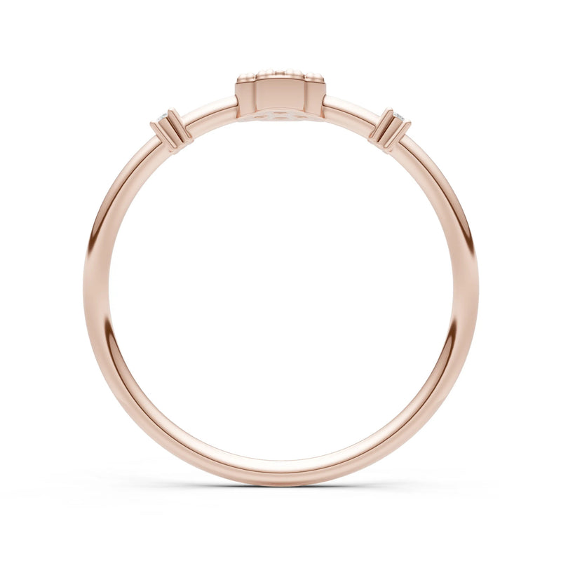 Dainty Gemstone Flower Cluster Ring – Round