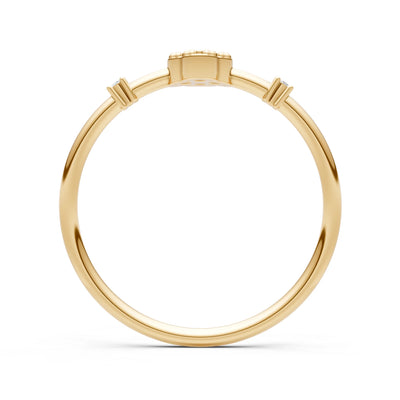 Dainty Gemstone Flower Cluster Ring – Round