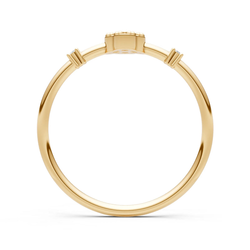Dainty Gemstone Flower Cluster Ring – Round
