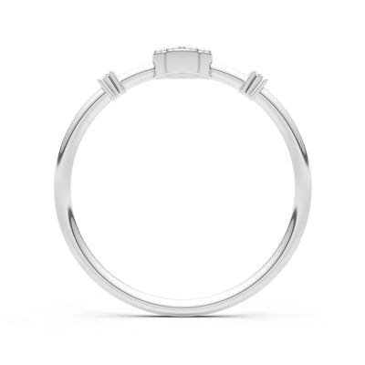 Dainty Gemstone Flower Cluster Ring – Round