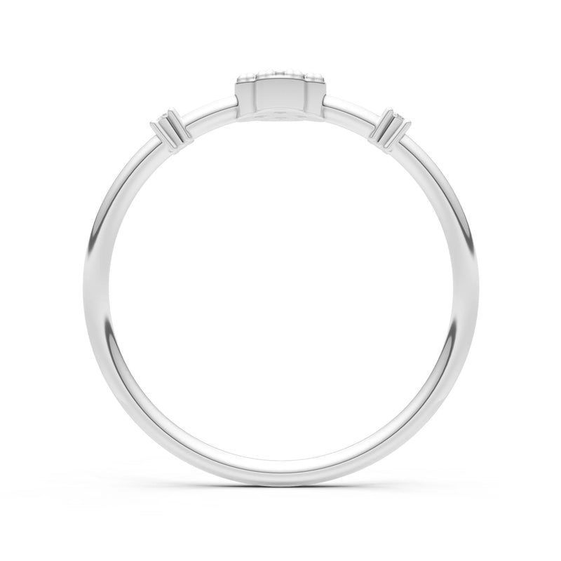Dainty Gemstone Flower Cluster Ring – Round