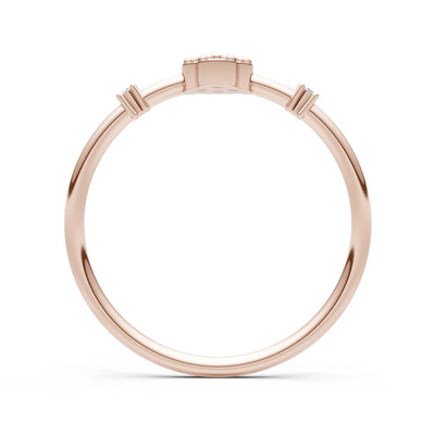 Dainty Gemstone Flower Cluster Ring – Round