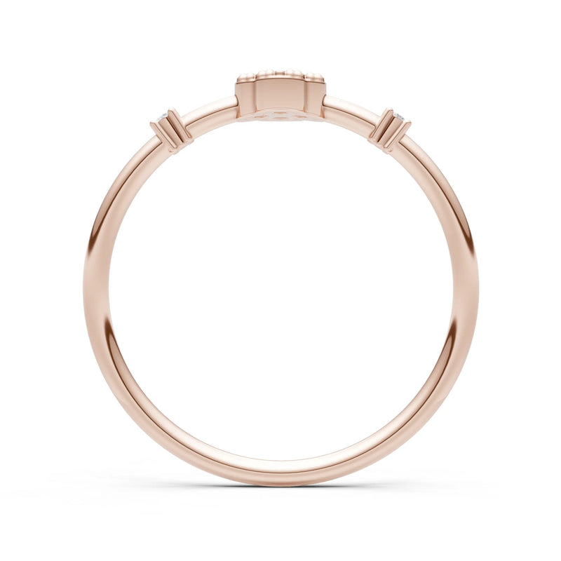 Dainty Gemstone Flower Cluster Ring – Round