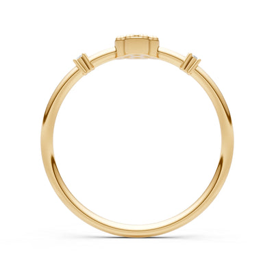 Dainty Gemstone Flower Cluster Ring – Round