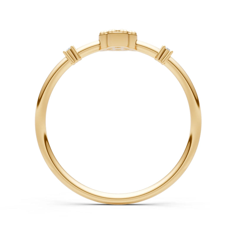 Dainty Gemstone Flower Cluster Ring – Round