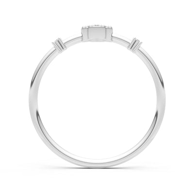 Dainty Gemstone Flower Cluster Ring – Round