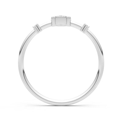 Dainty Gemstone Flower Cluster Ring – Round