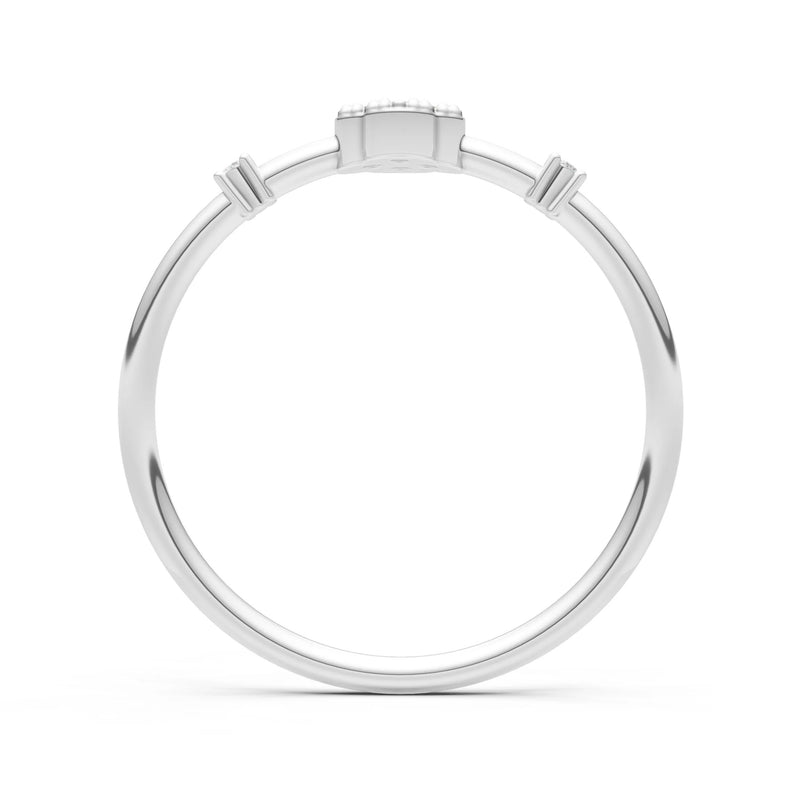 Dainty Gemstone Flower Cluster Ring – Round