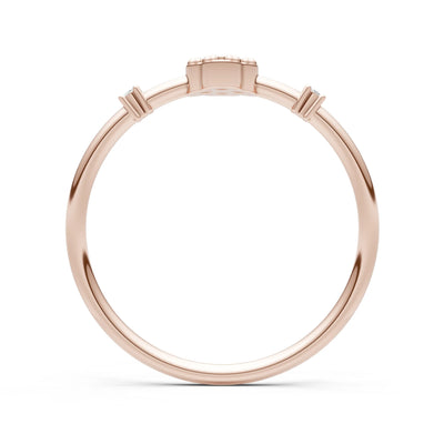 Dainty Gemstone Flower Cluster Ring – Round