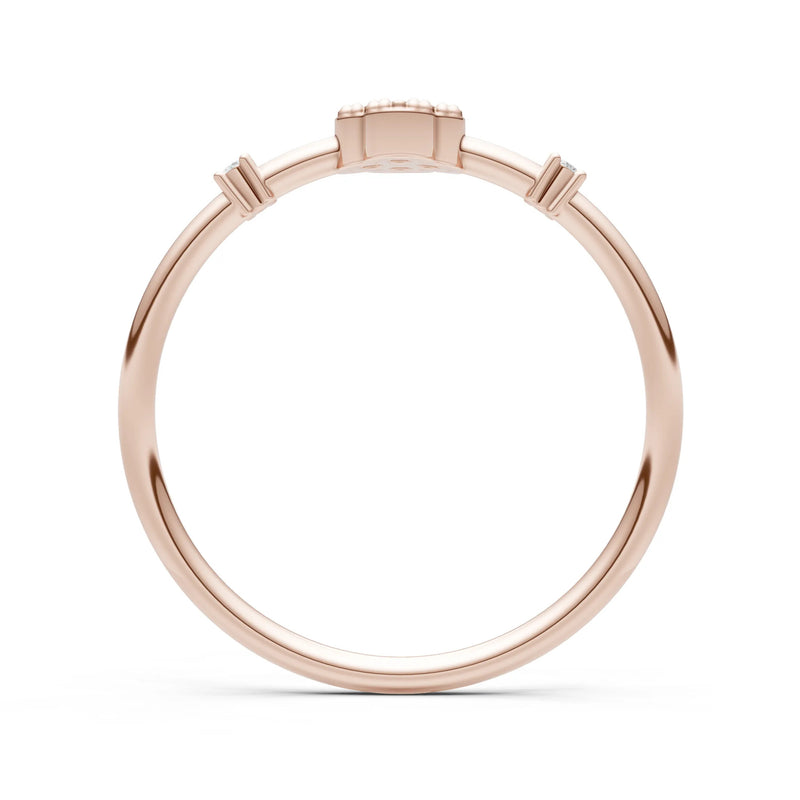 Dainty Gemstone Flower Cluster Ring – Round