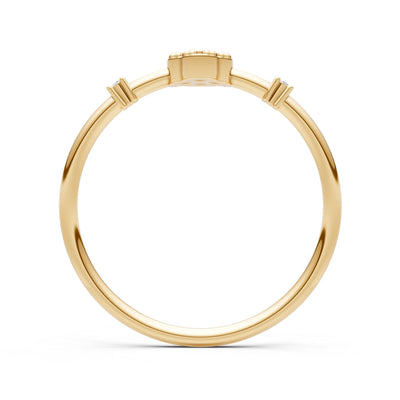 Dainty Gemstone Flower Cluster Ring – Round