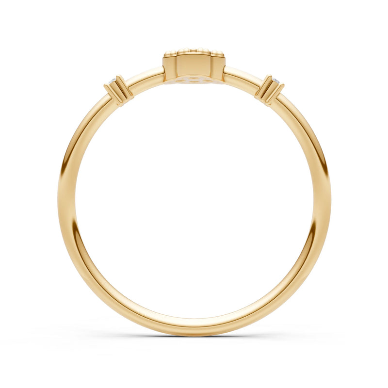 Dainty Gemstone Flower Cluster Ring – Round