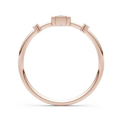 Dainty Gemstone Flower Cluster Ring – Round