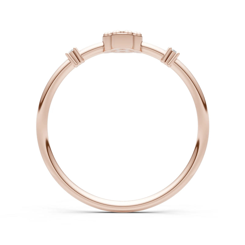 Dainty Gemstone Flower Cluster Ring – Round