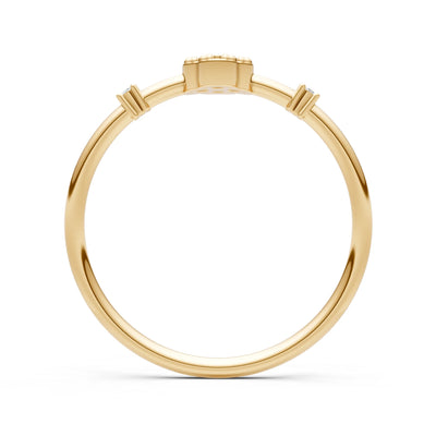 Dainty Gemstone Flower Cluster Ring – Round