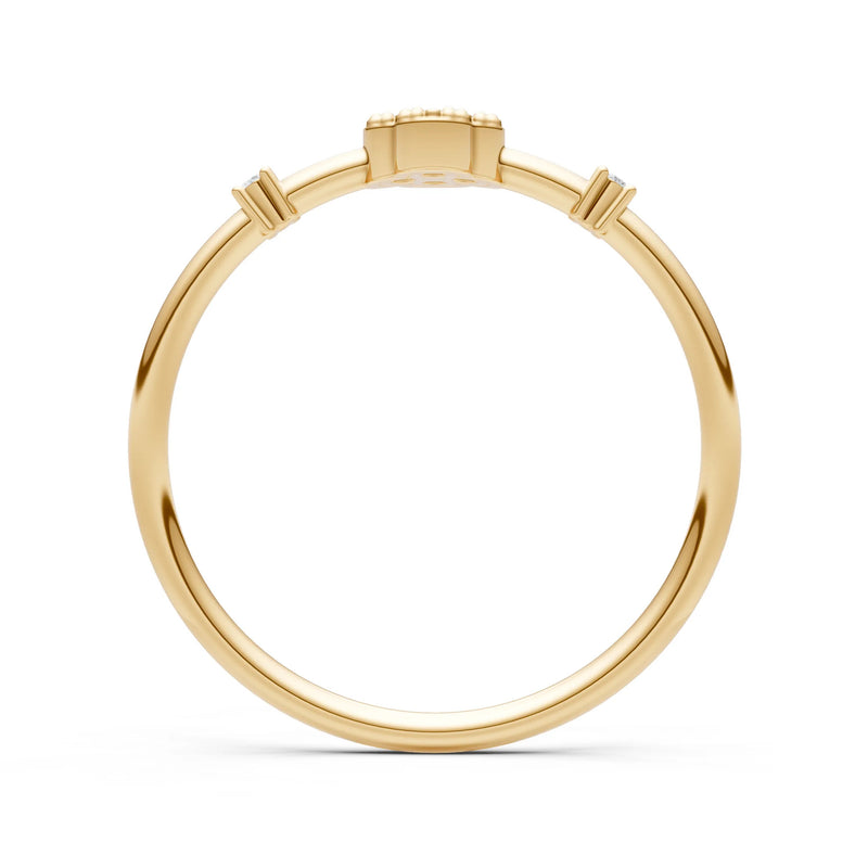 Dainty Gemstone Flower Cluster Ring – Round