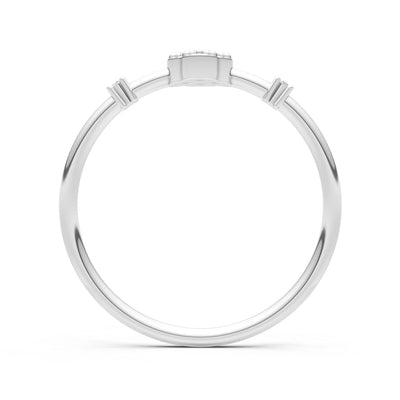 Dainty Gemstone Flower Cluster Ring – Round
