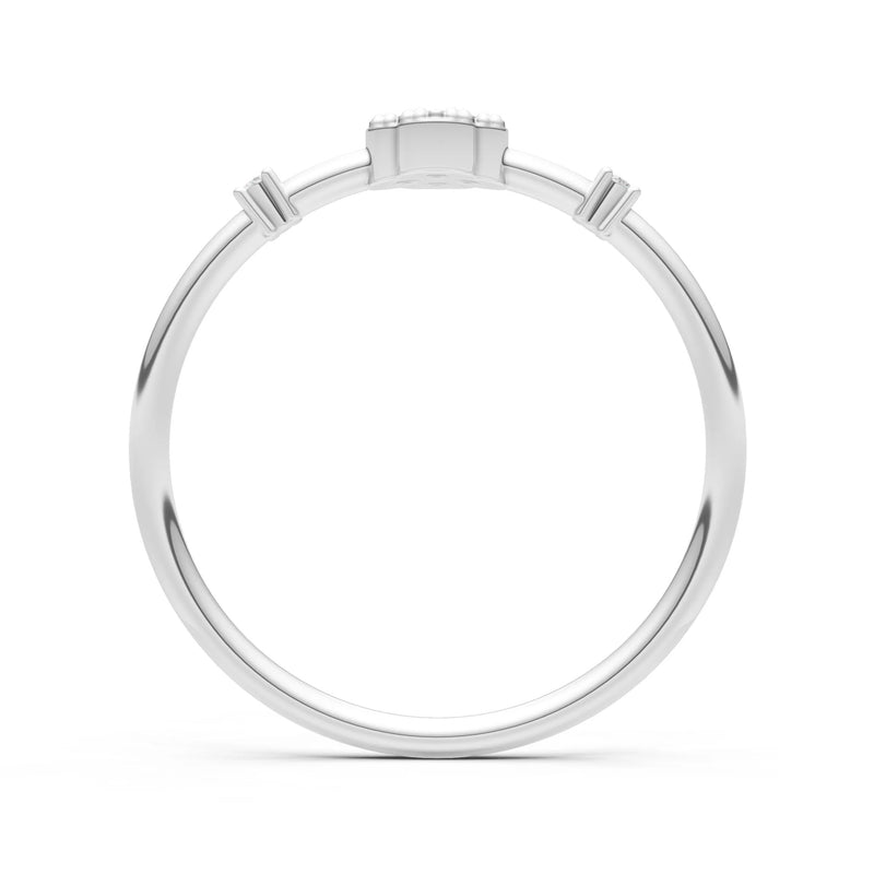Dainty Gemstone Flower Cluster Ring – Round