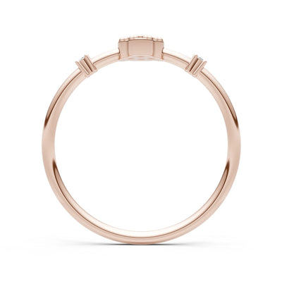 Dainty Gemstone Flower Cluster Ring – Round