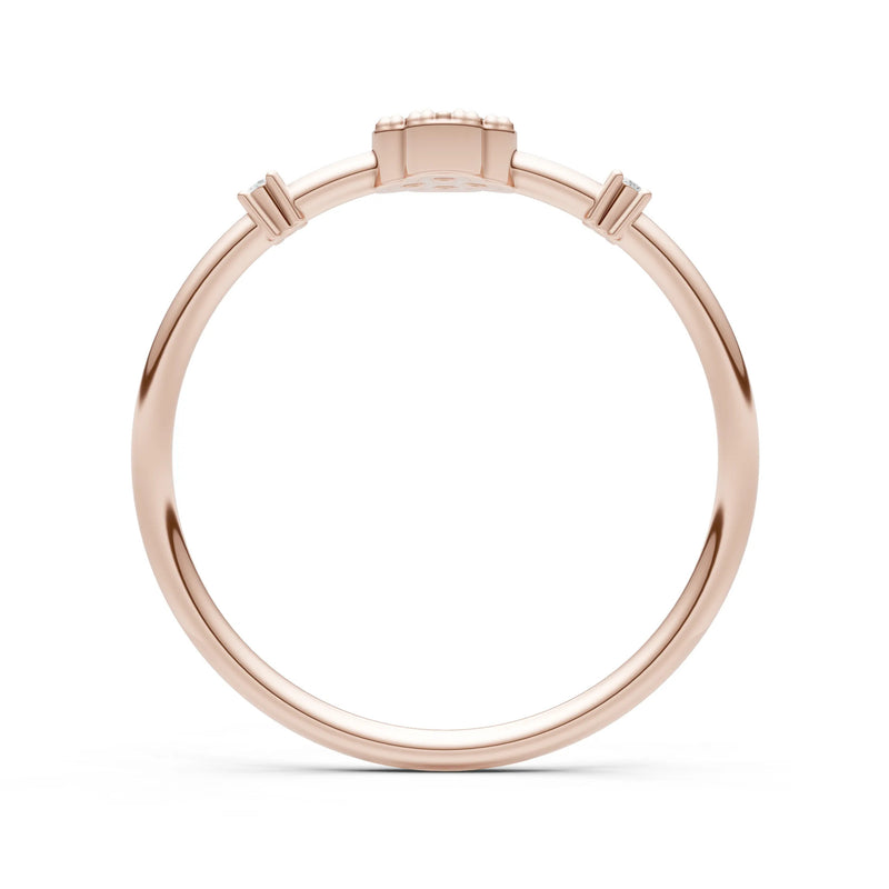 Dainty Gemstone Flower Cluster Ring – Round
