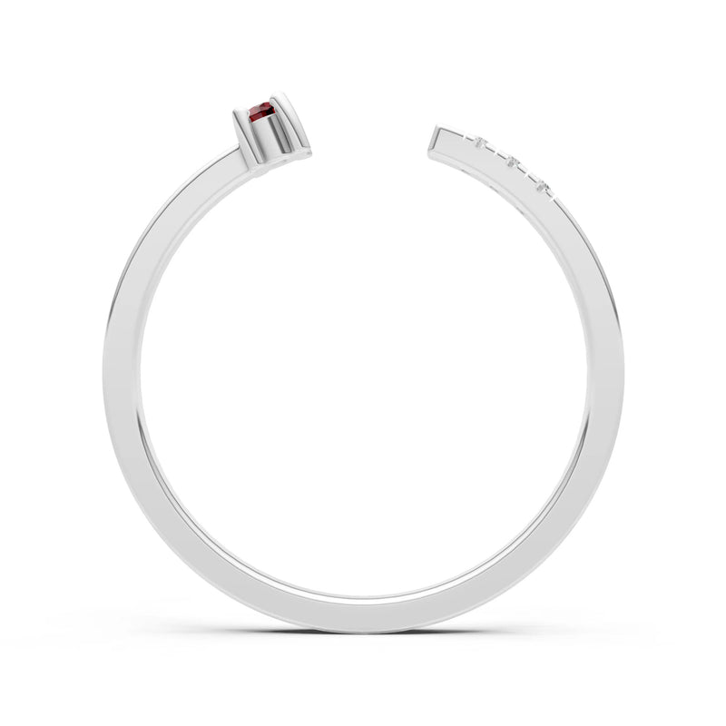 Garnet Dainty Open Band