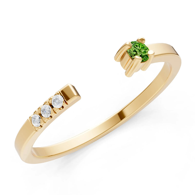 Peridot Dainty Open Band