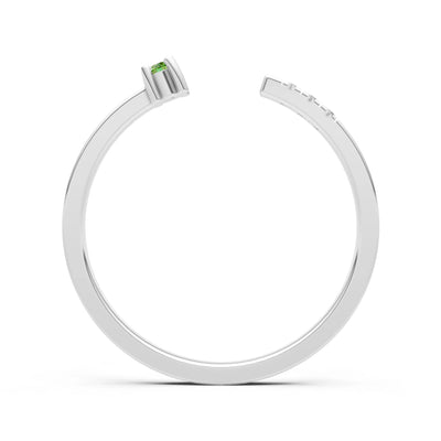 Peridot Dainty Open Band