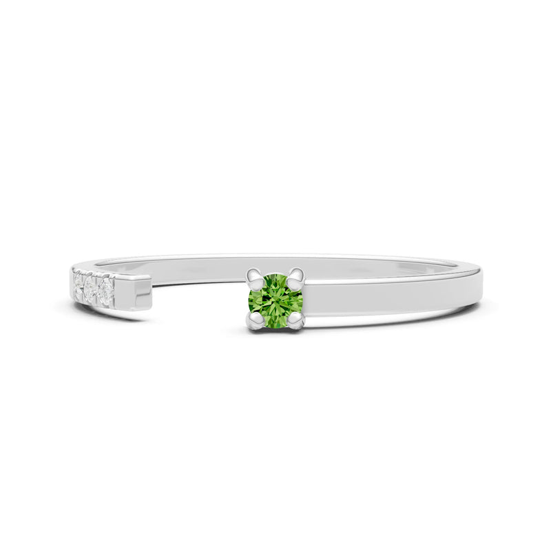 Peridot Dainty Open Band