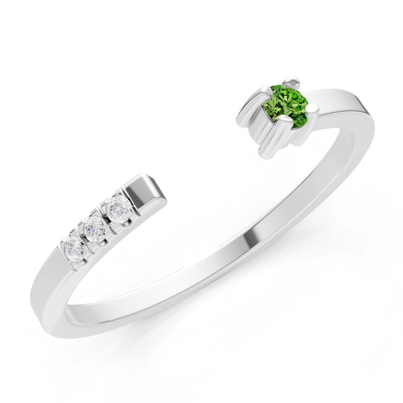 Peridot Dainty Open Band
