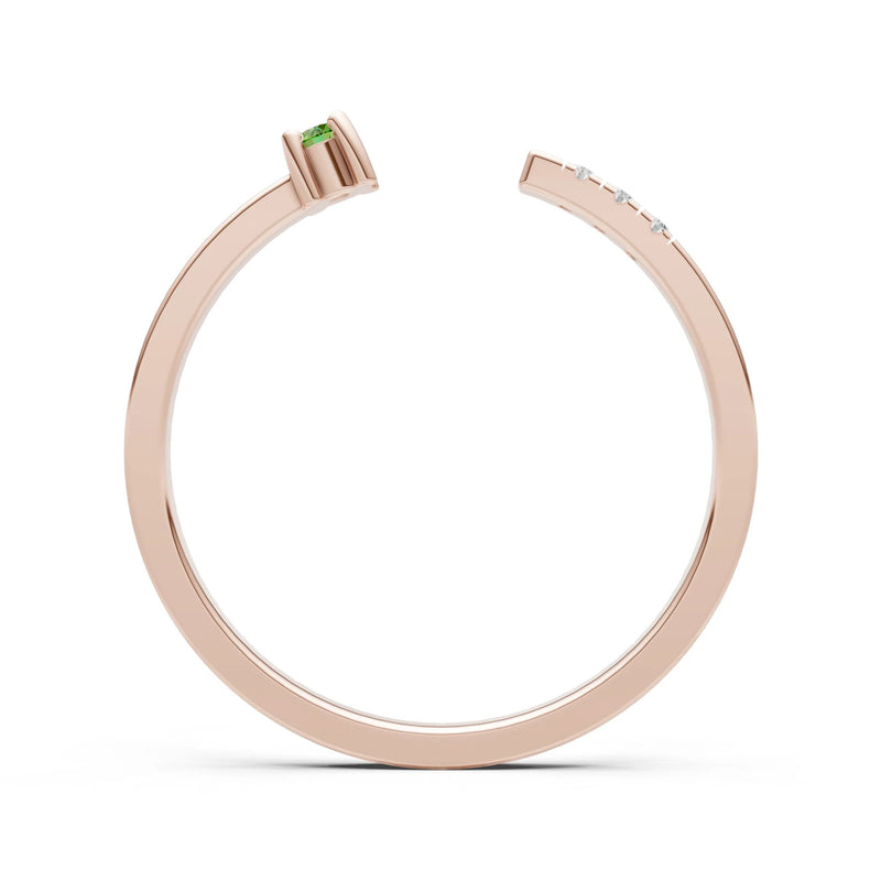 Peridot Dainty Open Band