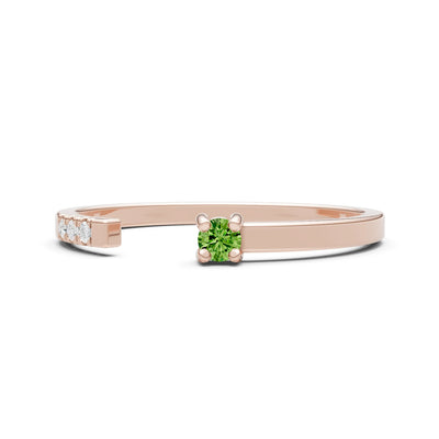 Peridot Dainty Open Band