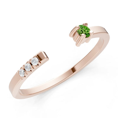 Peridot Dainty Open Band