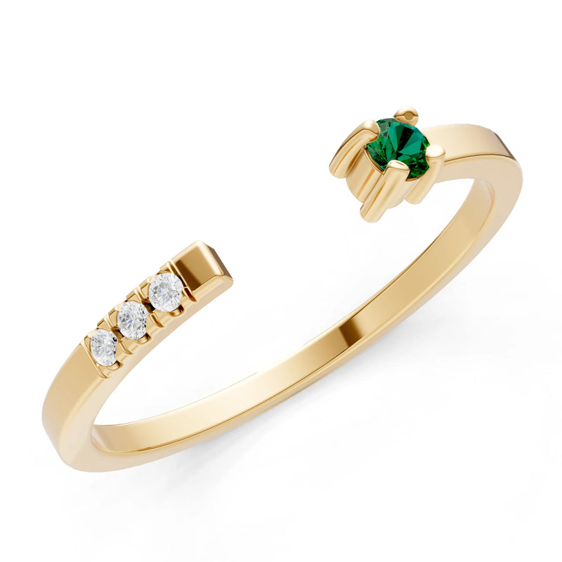 Emerald Dainty Open Band